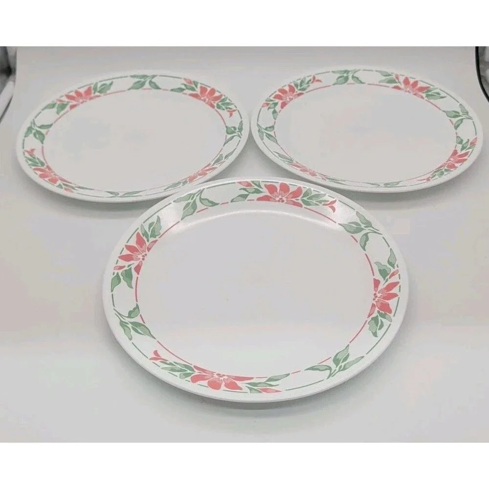 Set Of 3 Corelle ISLAND BREEZE Dinner Plates 10 1/4